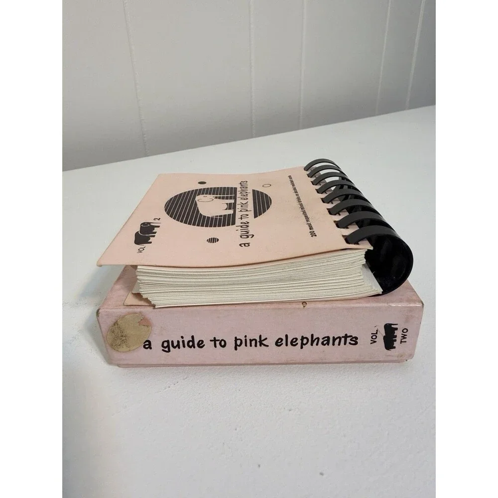 1957 A Guide to Pink Elephants Cocktail Recipe Book with Box vol. 2 MCM barware